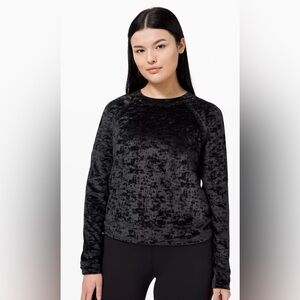 Lululemon Warm Down Crew - Crushed Velvet in Black - Size 8